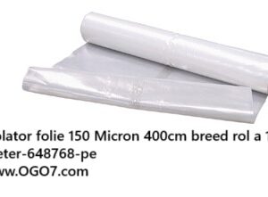 Ondervloer-Isolator folie 150 Micron 400cm breed rol a 10 meter