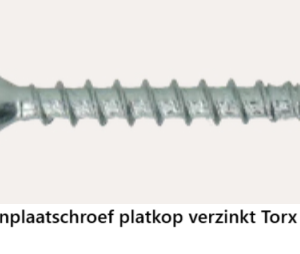 Spaanplaatschroef platkop verzinkt Torx