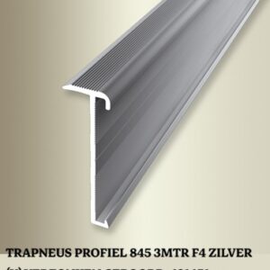 TRAPNEUS PROFIEL 845 3MTR F4 ZILVER (V) VERZONKEN GEBOORD